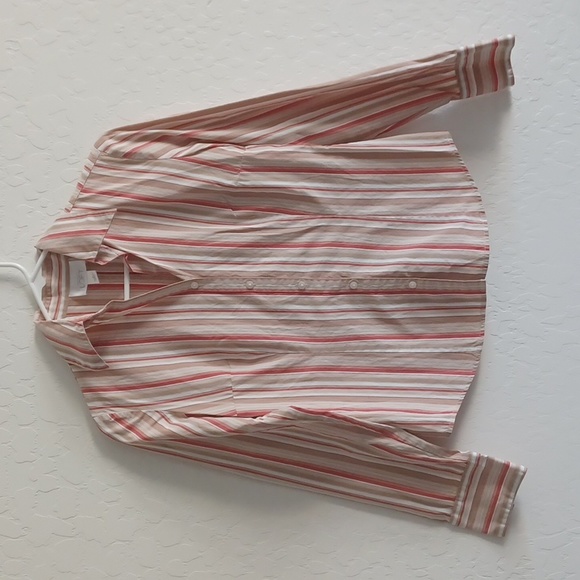 LOFT Tops - Ann Taylor LOFT Womans Button Up Striped Blouse Size 2